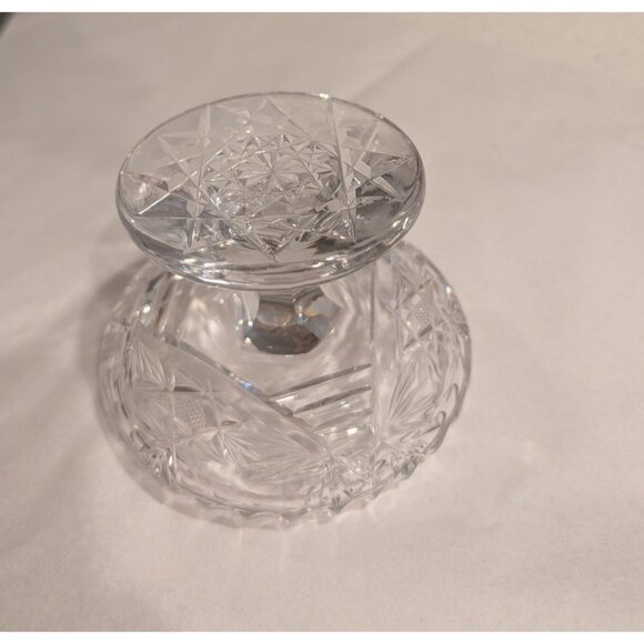 Vintage Crystal Glass Pedestal Candy Dish Candle holder - Picture 14 of 16